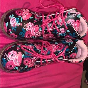 The cutest floral combat boots